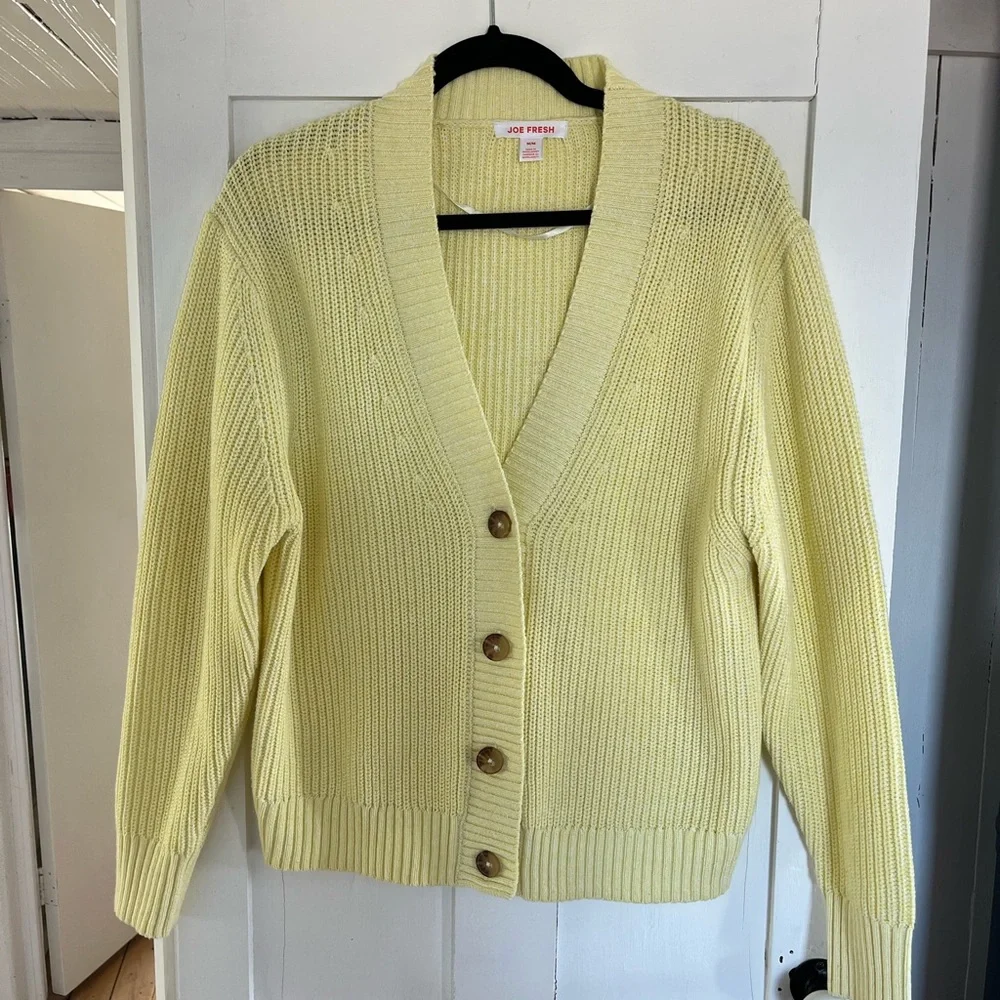 Joe Fresh Women's Yellow Cardigan size M - Picture 1 of 4
